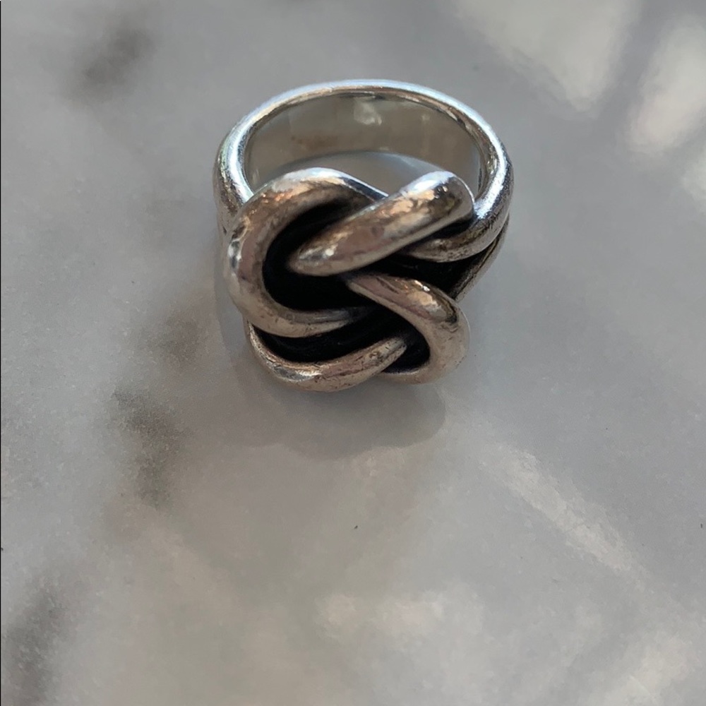 Retired James Avery lovers knot ring.